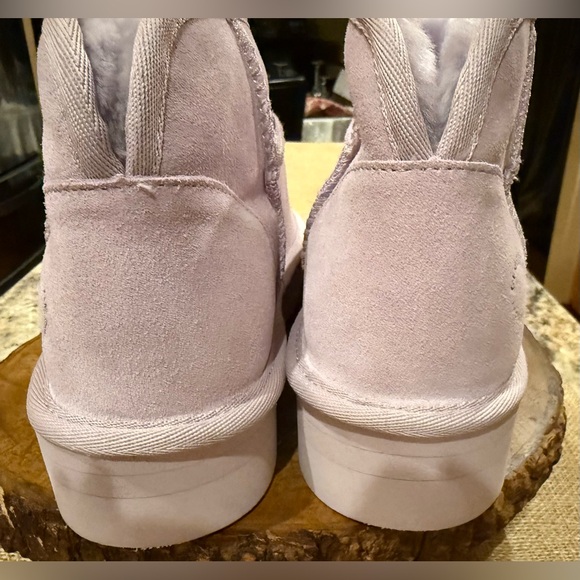 Dearfoams Fireside Kingston Shearling Platform Bootie -Size 9 NWOT. Light pink - Picture 3 of 12